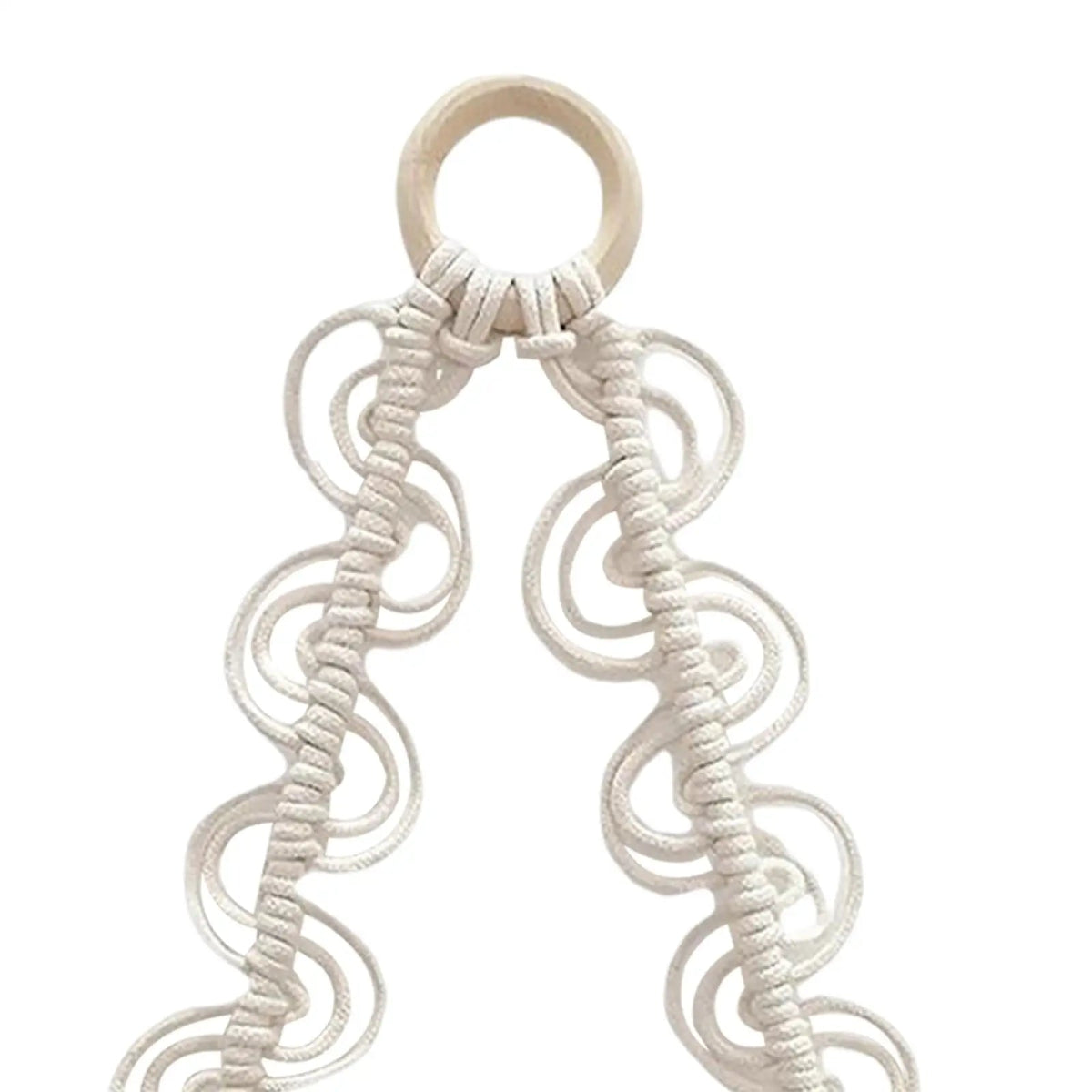 Macrame toilet roll holder