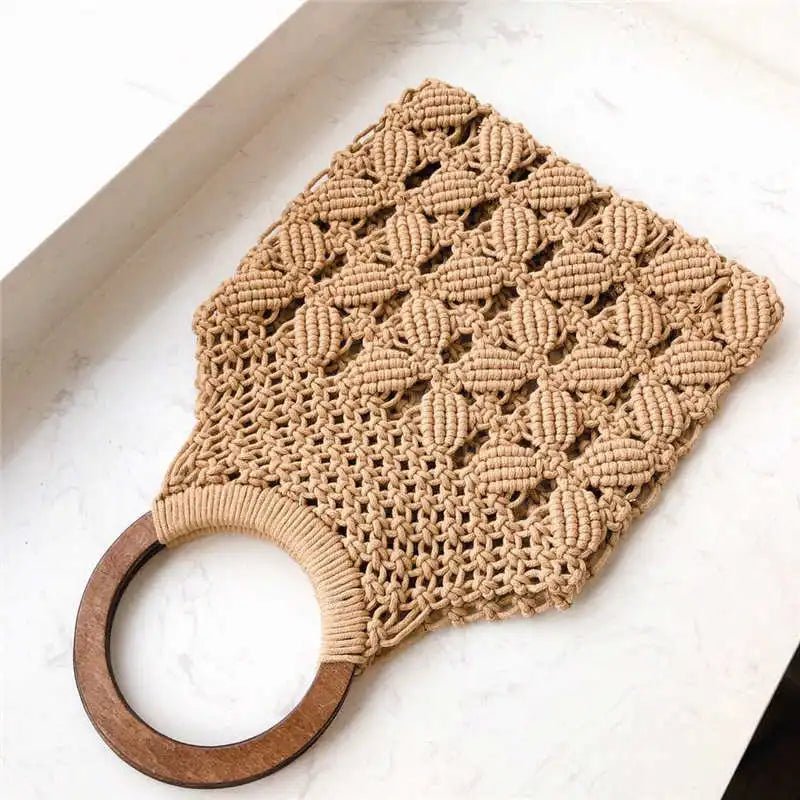 Macrame tote handbag