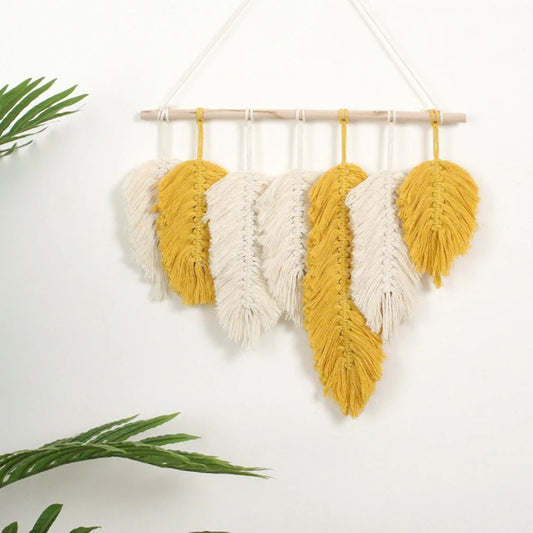 Macrame with feather