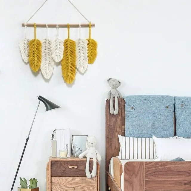 Macrame with feather