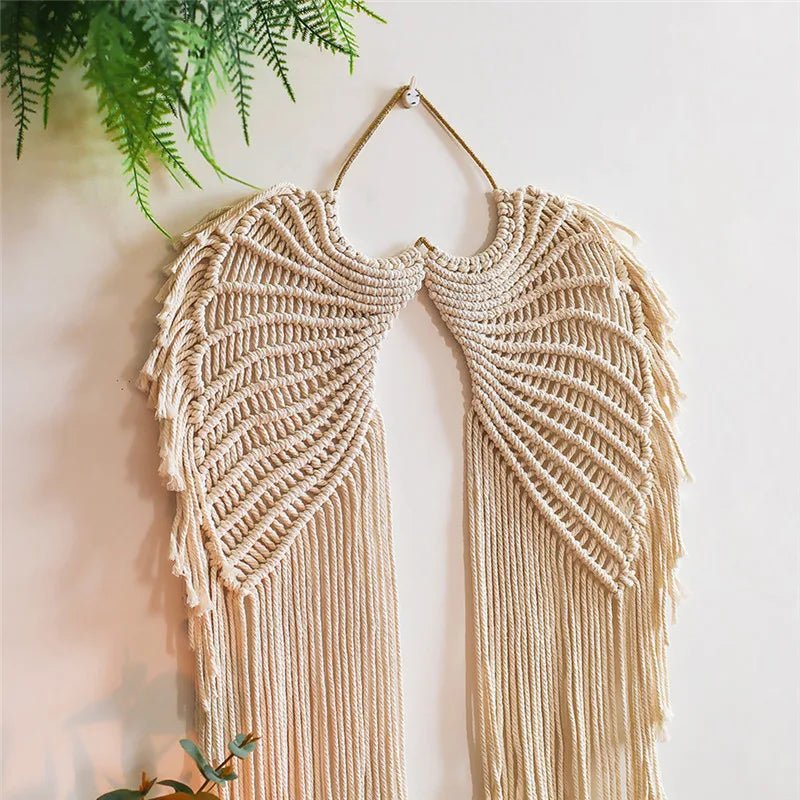 Wing macrame wall hanging